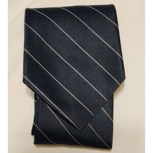 #7700 Windridge Navy Blue with White Stripes Mens Necktie, Tie